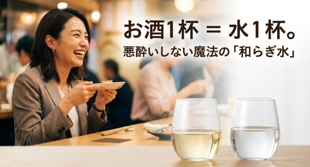 和らぎ水を取り入れた健康的な飲み方のコツを示す画像