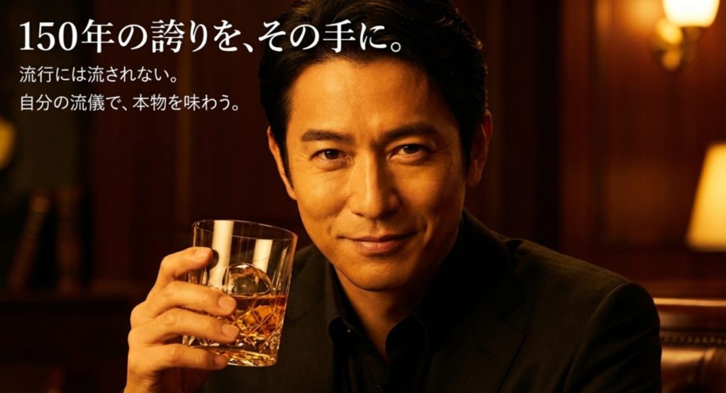 ロックやストレートで楽しむ大人のスマートな嗜好を示す画像。