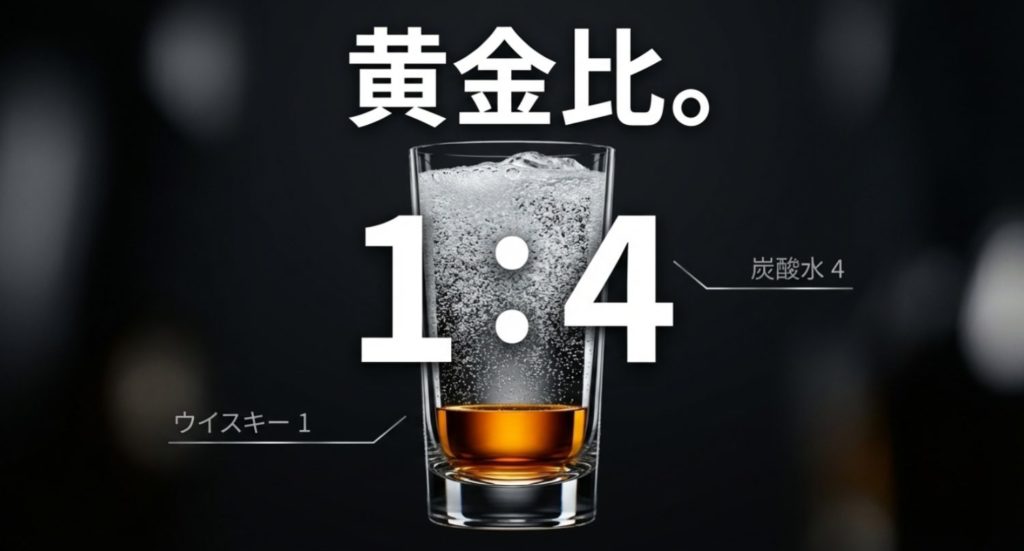 理想的な割合は1対4で自分好みの濃さを追求するを示す画像。