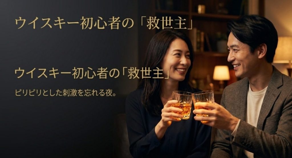 ウイスキー初心者こそ試してほしい低刺激な口当たりを示す画像