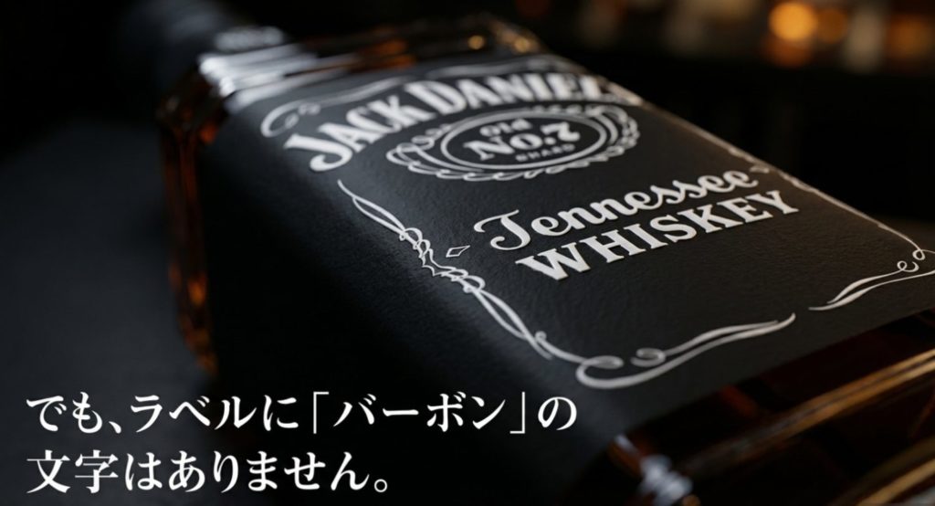 ケンタッキー産限定ではないバーボンの産地ルールを示す画像。