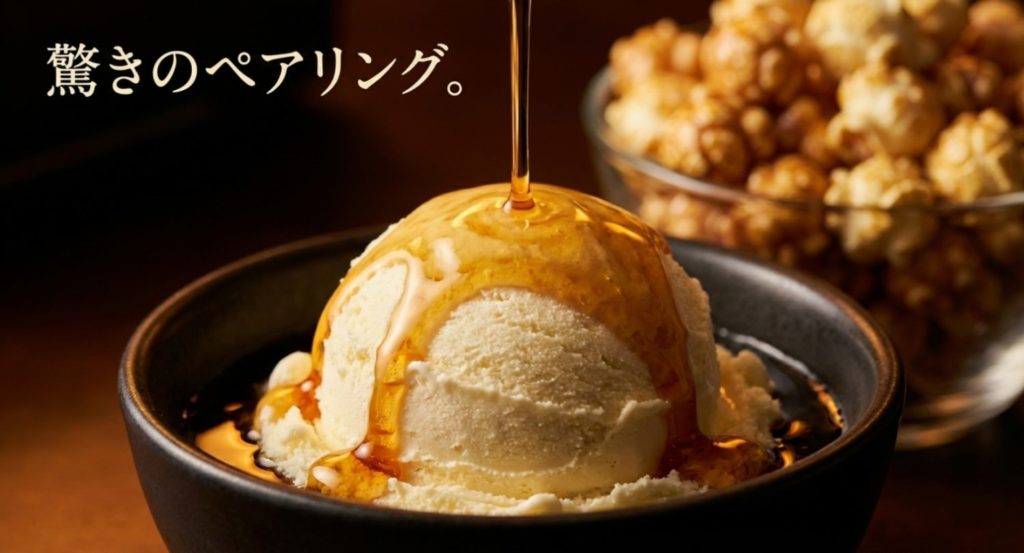 おつまみや相性の良いペアリングの美食学的な提案を示す画像。