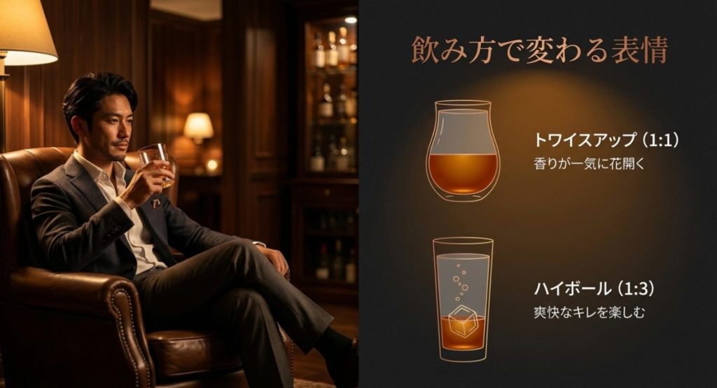 ハイボールやストレートなど飲み方で決める基準を示す画像